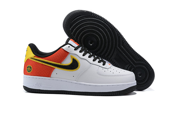 Men's Air Force 1 Orange/White Shoes 0127 Men's Air Force 1 Orange/White Shoes 0127